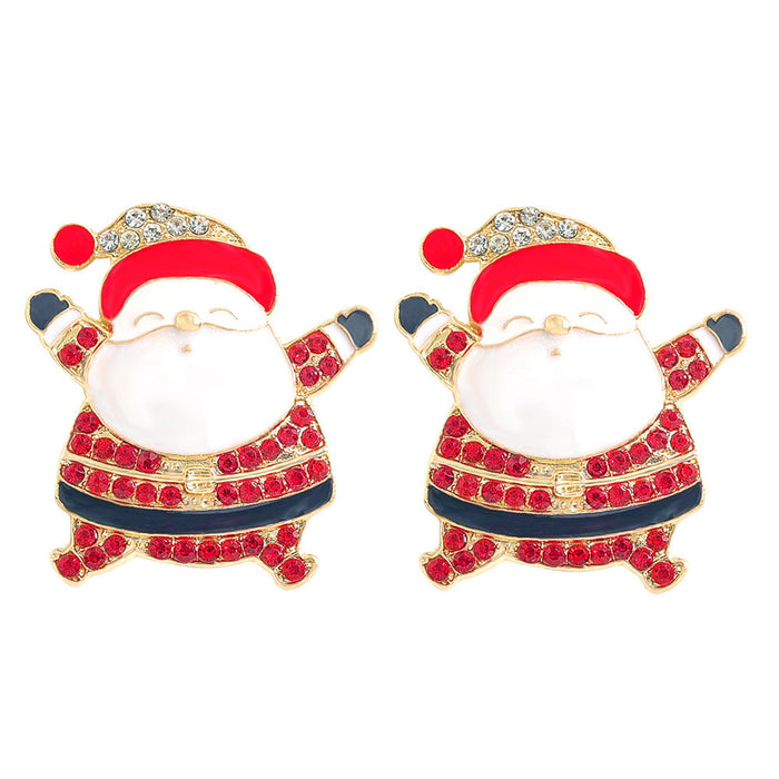 Wholesale Christmas Alloy Diamond Earrings JDC-ES-JQ161 Earrings JoyasDeChina red Wholesale Jewelry JoyasDeChina Joyas De China