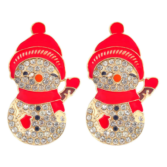 Wholesale Christmas Alloy Diamond Shiny Cartoon Earrings JDC-ES-JQ151 Earrings JoyasDeChina Wholesale Jewelry JoyasDeChina Joyas De China
