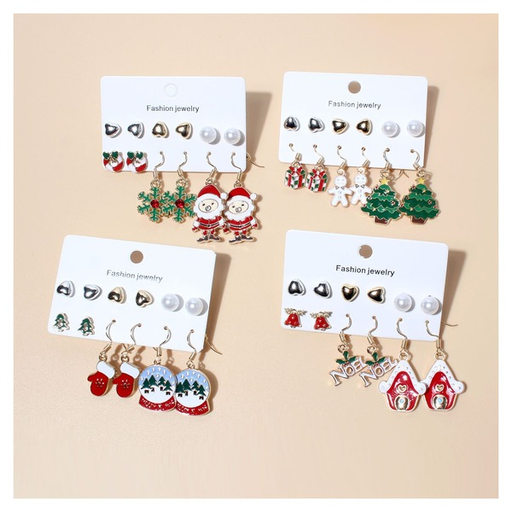 Wholesale Christmas Alloy Earrings Set JDC-ES-TC198 Earrings JoyasDeChina Wholesale Jewelry JoyasDeChina Joyas De China