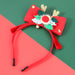 Wholesale christmas alloy flannel hair ball bowknot headband JDC-HD-JL049 Headband 氿乐 red Wholesale Jewelry JoyasDeChina Joyas De China