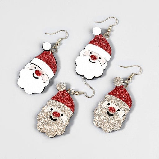 Wholesale Christmas Alloy Flannel Santa Earrings JDC-ES-JL657 Earrings ?鹄? Wholesale Jewelry JoyasDeChina Joyas De China