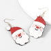 Wholesale Christmas Alloy Flannel Santa Earrings JDC-ES-JL657 Earrings ?鹄? white Wholesale Jewelry JoyasDeChina Joyas De China