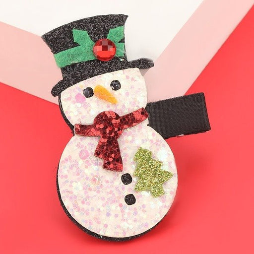 Wholesale Christmas Alloy Flannel Snowman Hair Clips JDC-HC-JL045 Hair Clips 氿乐 Wholesale Jewelry JoyasDeChina Joyas De China