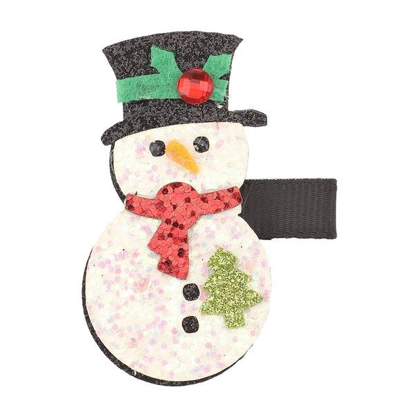 Wholesale Christmas Alloy Flannel Snowman Hair Clips JDC-HC-JL045 Hair Clips 氿乐 Wholesale Jewelry JoyasDeChina Joyas De China