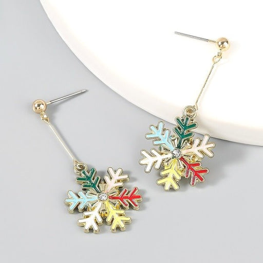 Wholesale Christmas Alloy Rhinestone Snowflake Earrings JDC-ES-JL652 Earrings ?鹄? Wholesale Jewelry JoyasDeChina Joyas De China