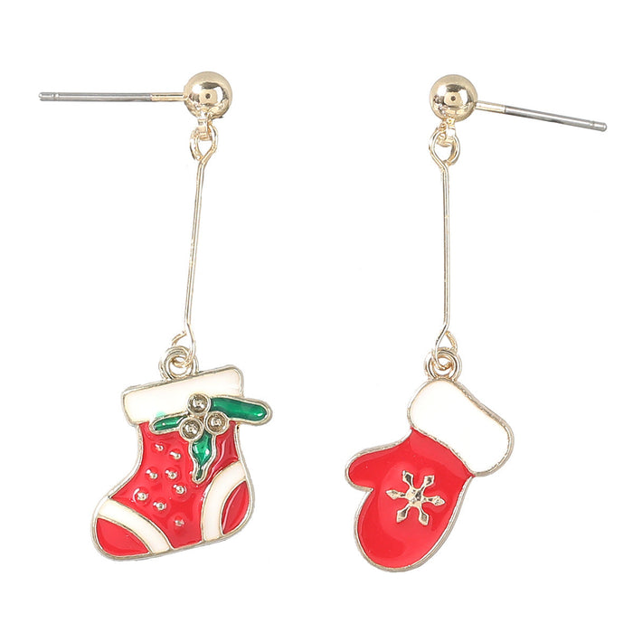 Wholesale Christmas Alloy Socks Gloves Shape Earrings JDC-ES-JL653 Earrings ?鹄? Wholesale Jewelry JoyasDeChina Joyas De China