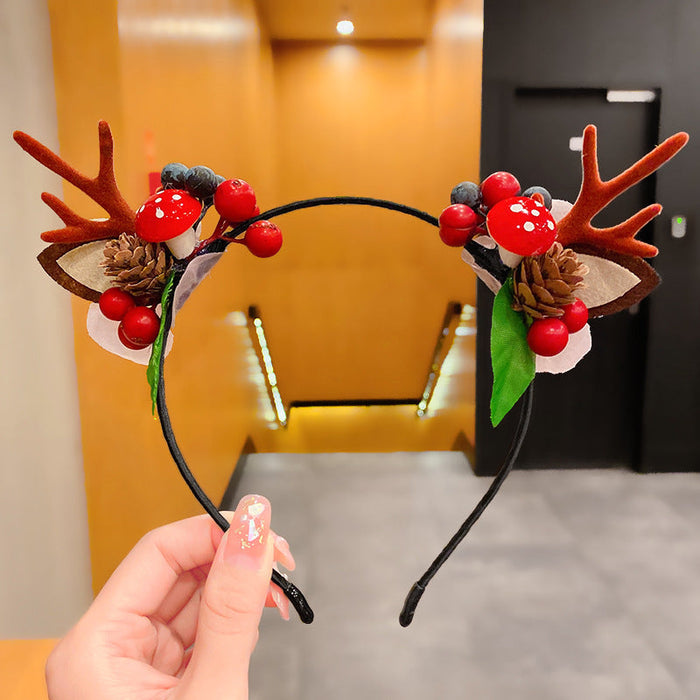 Wholesale Christmas Antlers Plush Resin Headband JDC-HD-i114 Headband JoyasDeChina 9 Wholesale Jewelry JoyasDeChina Joyas De China