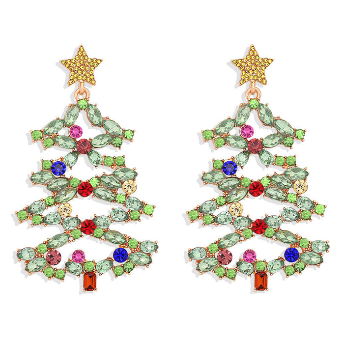 Wholesale Christmas Beads Snowman Diamond Alloy Earrings JDC-ES-JQ171 Earrings JoyasDeChina Christmas tree Wholesale Jewelry JoyasDeChina Joyas De China