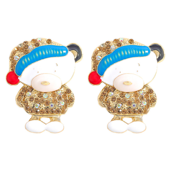 Wholesale Christmas Bear Alloy Earrings JDC-ES-JQ167 Earrings JoyasDeChina Wholesale Jewelry JoyasDeChina Joyas De China