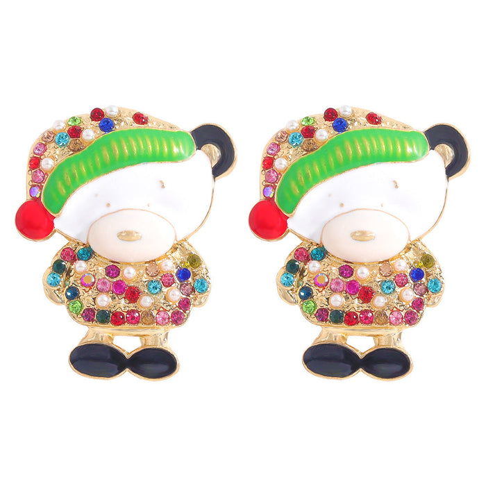 Wholesale Christmas Bear Alloy Earrings JDC-ES-JQ167 Earrings JoyasDeChina color Wholesale Jewelry JoyasDeChina Joyas De China