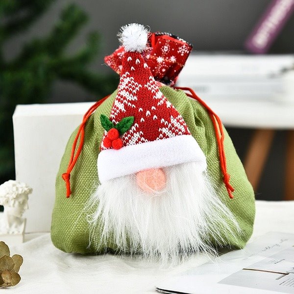 Wholesale Christmas Burlap Apple Bag Drawstring Pocket Handbags JDC-HB-GL009 Handbags 港恋 Wholesale Jewelry JoyasDeChina Joyas De China