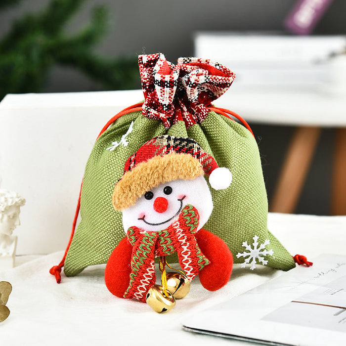 Wholesale Christmas Burlap Apple Bag Drawstring Tote Bag JDC-HB-GL008 Handbags 港恋 Wholesale Jewelry JoyasDeChina Joyas De China