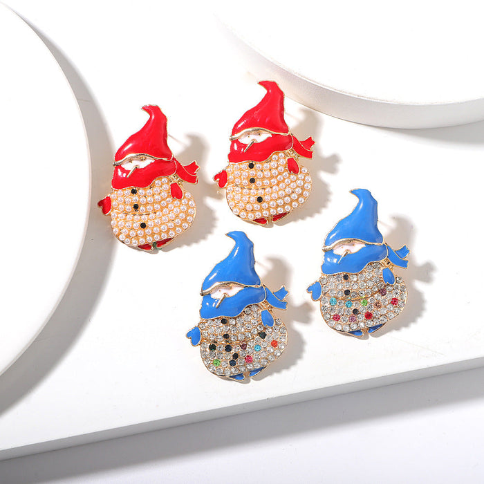 Wholesale Christmas Cartoon Alloy Diamond Earrings JDC-ES-JQ147 Earrings JoyasDeChina Wholesale Jewelry JoyasDeChina Joyas De China