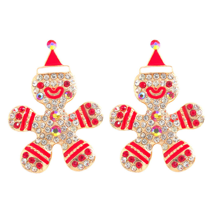 Wholesale Christmas Cartoon Alloy Earrings JDC-ES-JQ175 Earrings JoyasDeChina White diamond Wholesale Jewelry JoyasDeChina Joyas De China