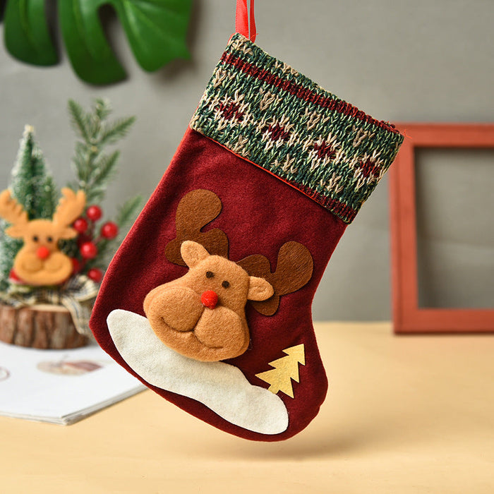 Wholesale Christmas cloth socks pendant JDC-SK-GL003 港恋 J 21*12*15cm Wholesale Jewelry JoyasDeChina Joyas De China