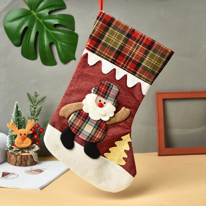 Wholesale Christmas cloth socks pendant JDC-SK-GL003 港恋 P 33*18*22cm Wholesale Jewelry JoyasDeChina Joyas De China