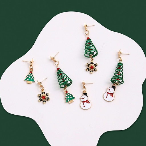 Wholesale Christmas Color Alloy Earrings JDC-ES-F537 Earrings JoyasDeChina Wholesale Jewelry JoyasDeChina Joyas De China