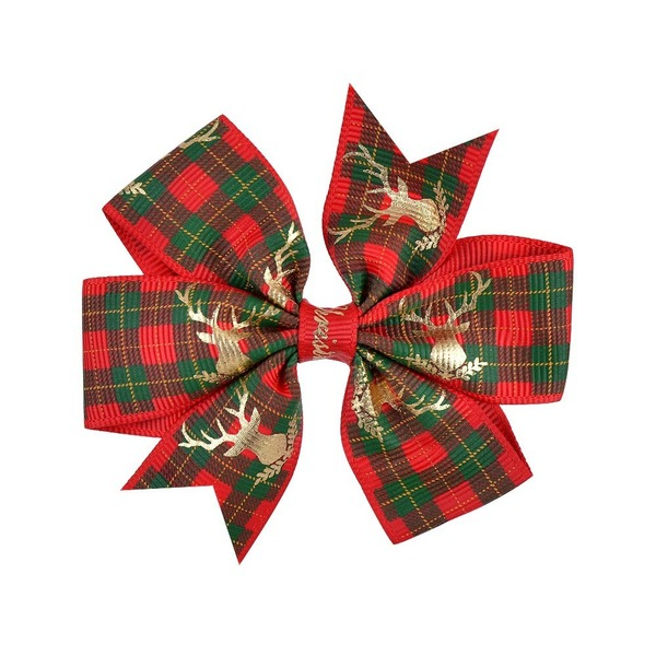 Wholesale Christmas Color Bowknot Polyester Rib Hair Clips JDC-HC-GSYL025 Hair Clips JoyasDeChina Wholesale Jewelry JoyasDeChina Joyas De China