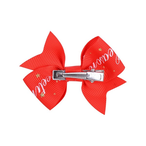 Wholesale Christmas Color Polyester Rib Bow Hair Clips JDC-HC-GSYL030 Hair Clips JoyasDeChina Wholesale Jewelry JoyasDeChina Joyas De China