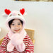Wholesale christmas colored wool scarf JDC-SC-LH004 scarf 旅禾 pink Wholesale Jewelry JoyasDeChina Joyas De China