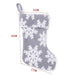 Wholesale Christmas Cotton Cloth Snowflake Christmas Stocking Pendant JDC-SK-GL005 港恋 grey Wholesale Jewelry JoyasDeChina Joyas De China