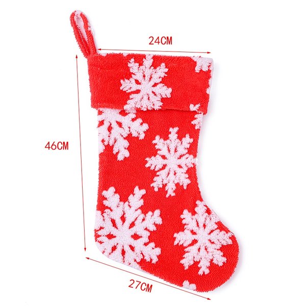 Wholesale Christmas Cotton Cloth Snowflake Christmas Stocking Pendant JDC-SK-GL005 港恋 red Wholesale Jewelry JoyasDeChina Joyas De China