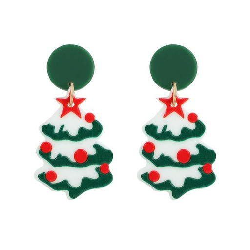 Wholesale Christmas creative cute cartoon Christmas Tree Earrings JDC-ES-JQ110 Earrings JoyasDeChina Wholesale Jewelry JoyasDeChina Joyas De China