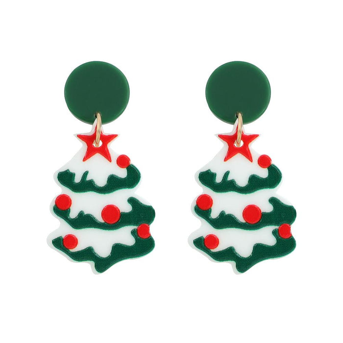 Wholesale Christmas creative cute cartoon Christmas Tree Earrings JDC-ES-JQ110 Earrings JoyasDeChina green Wholesale Jewelry JoyasDeChina Joyas De China