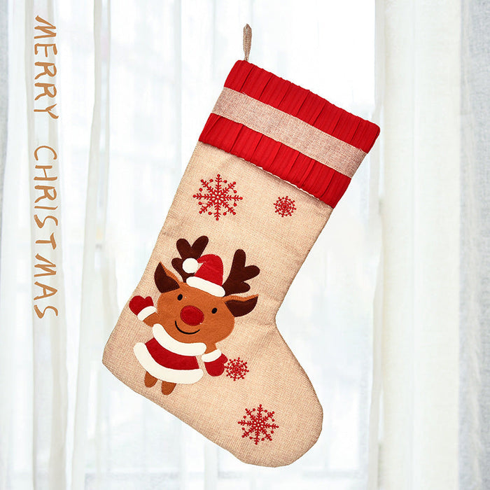 Wholesale christmas decoration cloth christmas socks JDC-SK-GL007 港恋 deer Wholesale Jewelry JoyasDeChina Joyas De China
