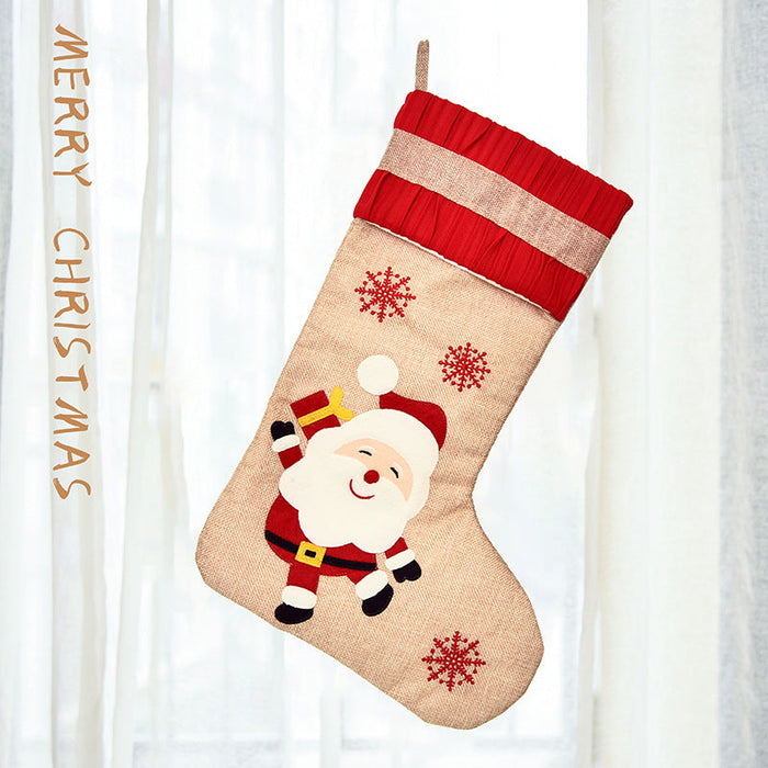 Wholesale christmas decoration cloth christmas socks JDC-SK-GL007 港恋 Santa Claus Wholesale Jewelry JoyasDeChina Joyas De China