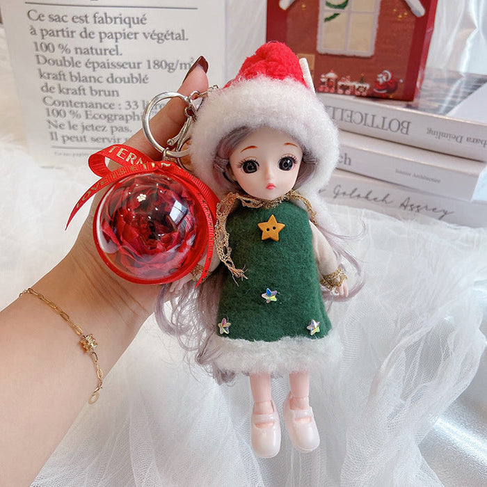 Wholesale Christmas doll key chain JDC-KC-LX025 Keychains 恋希 grey+ Red Austin Wholesale Jewelry JoyasDeChina Joyas De China