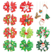 Wholesale Christmas Dovetail Bow Polyester Ribbed Hair Clips JDC-HC-GSYL029 Hair Clips JoyasDeChina 10 colors mixed Wholesale Jewelry JoyasDeChina Joyas De China
