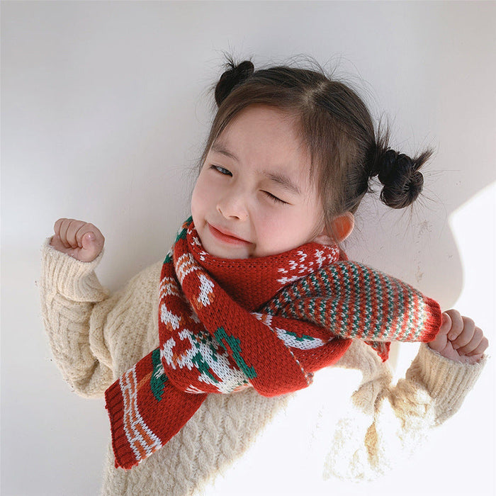 Wholesale Christmas elk wool scarf JDC-SC-LH001 scarf 旅禾 Children Wholesale Jewelry JoyasDeChina Joyas De China