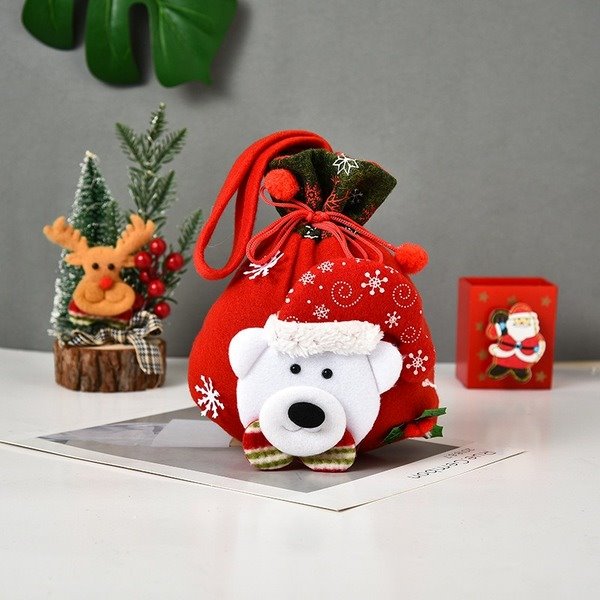 Wholesale Christmas Flannel Gift Bag Tote Bag Handbags JDC-HB-GL010 Handbags 港恋 Wholesale Jewelry JoyasDeChina Joyas De China