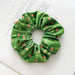 Wholesale Christmas flannel Hair Scrunchies JDC-HS-GSST114 Hair Scrunchies JoyasDeChina Military green bow tie Wholesale Jewelry JoyasDeChina Joyas De China