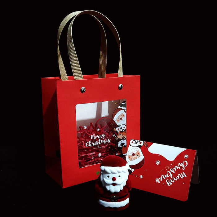 Wholesale Christmas Flannel Jewelry Box JDC-JP-HuaJ004 Jewelry packaging 花涧 Red gift bag santa claus Jewelry Box Wholesale Jewelry JoyasDeChina Joyas De China