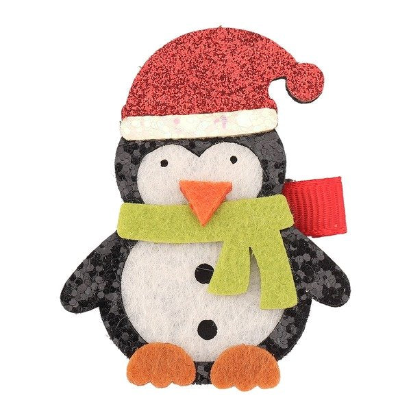 Wholesale Christmas Flannel Penguin Alloy Hair Clips JDC-HC-JL043 Hair Clips 氿乐 Wholesale Jewelry JoyasDeChina Joyas De China