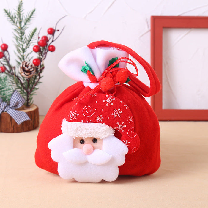 Wholesale Christmas Gift Bag Candy Bag Brushed Cloth Tote Bag JDC-HB-GL002 Handbags 港恋 Santa Claus Wholesale Jewelry JoyasDeChina Joyas De China