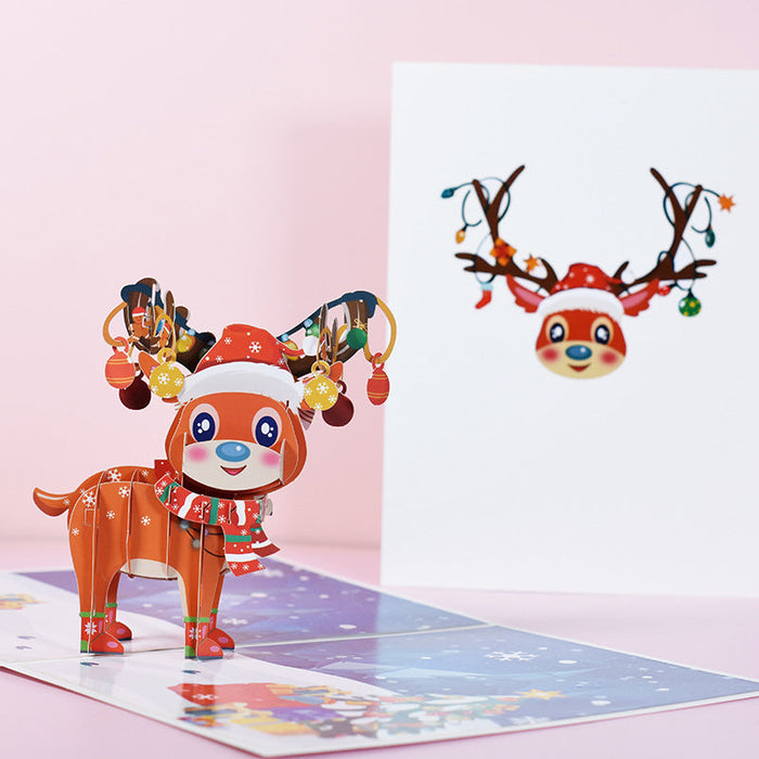 Wholesale Christmas greeting cards 3D stereo specialty paper handmade cards MOQ≥2 JDC-GC-QW001 Greeting Card 奇蚁文化 Wholesale Jewelry JoyasDeChina Joyas De China
