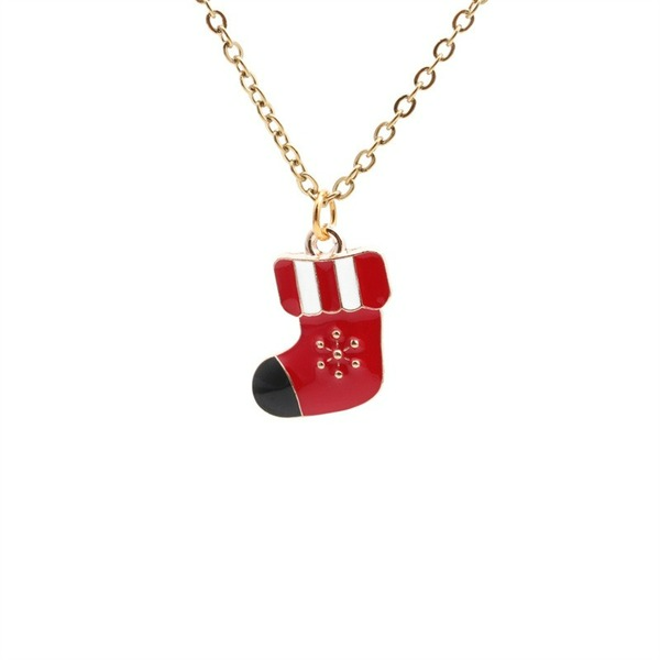 Wholesale Christmas Heart Necklace Earrings 2pcs set JDC-NE-ML111 NECKLACE JoyasDeChina Wholesale Jewelry JoyasDeChina Joyas De China