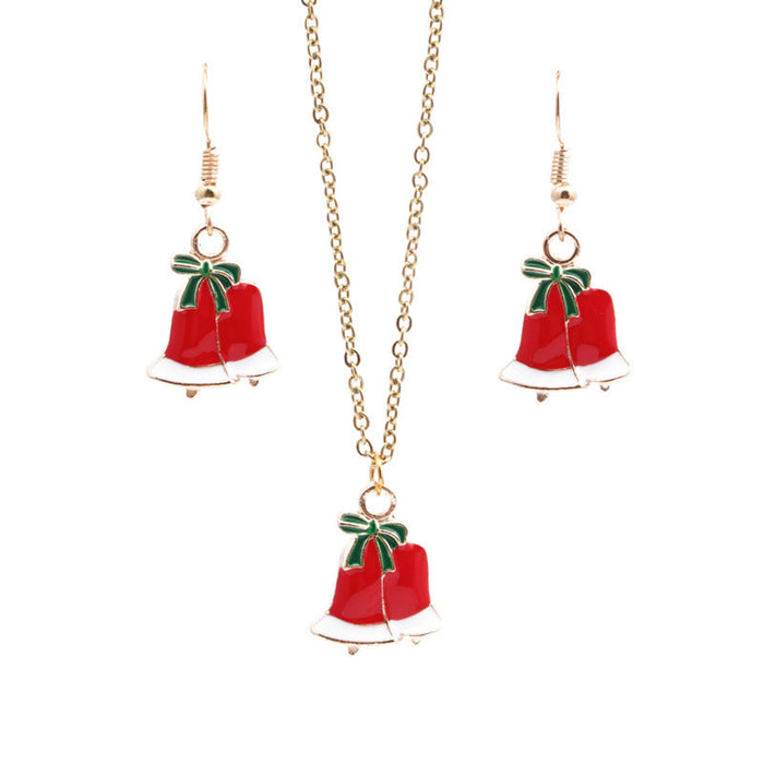Wholesale Christmas Heart Necklace Earrings 2pcs set JDC-NE-ML111 NECKLACE JoyasDeChina Christmas socks Earrings Necklace Set Wholesale Jewelry JoyasDeChina Joyas De China