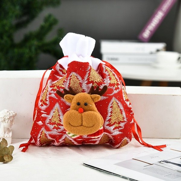 Wholesale Christmas Linen Tote Bag Apple Bag Decorations Handbags JDC-HB-GL007 Handbags 港恋 Wholesale Jewelry JoyasDeChina Joyas De China