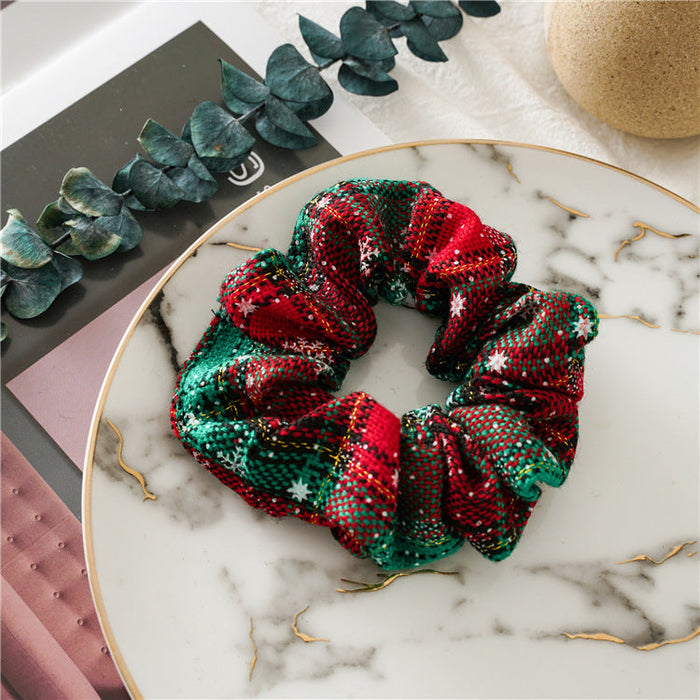 Wholesale Christmas NEW Hair Scrunchies JDC-HS-GSST108 Hair Scrunchies JoyasDeChina Christmas green and red Wholesale Jewelry JoyasDeChina Joyas De China