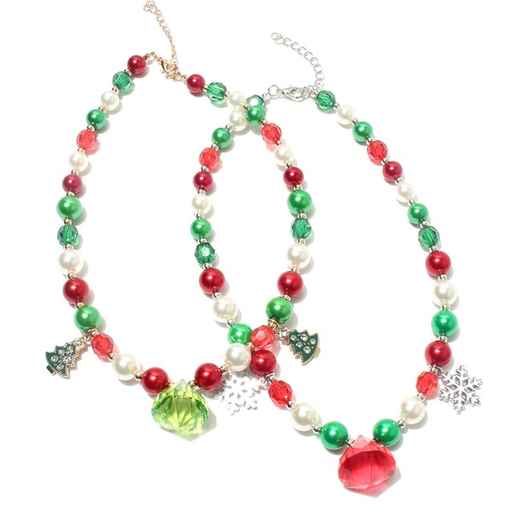 Wholesale Christmas Pearl Plastic Resin Necklaces JDC-NE-TC254 Necklaces JoyasDeChina Wholesale Jewelry JoyasDeChina Joyas De China