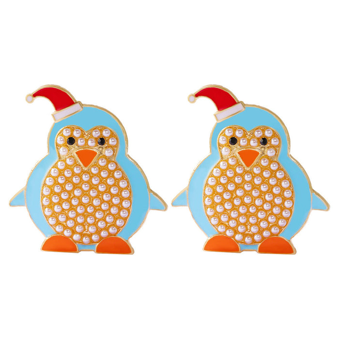 Wholesale Christmas Penguin Alloy Earrings JDC-ES-JQ163 Earrings JoyasDeChina Wholesale Jewelry JoyasDeChina Joyas De China