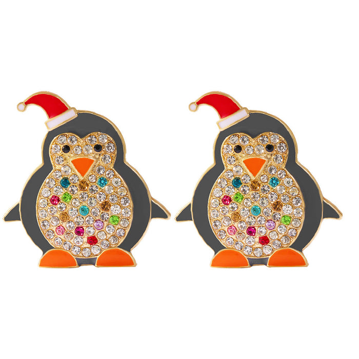 Wholesale Christmas Penguin Alloy Earrings JDC-ES-JQ163 Earrings JoyasDeChina color Wholesale Jewelry JoyasDeChina Joyas De China