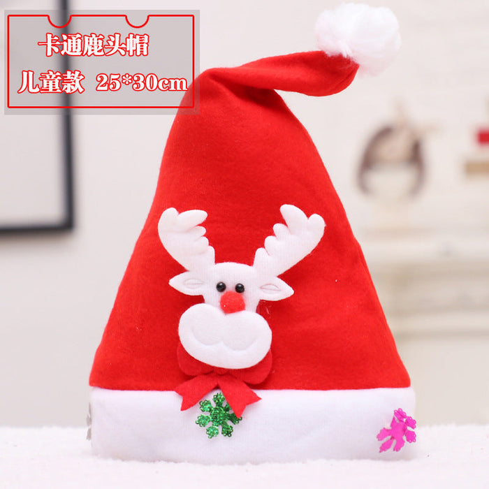 Wholesale Christmas Red Cloth Hats JDC-FH-FA001 Fashionhat 韵发 child G Wholesale Jewelry JoyasDeChina Joyas De China
