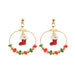 Wholesale Christmas Round Alloy Earrings JDC-ES-F540 Earrings JoyasDeChina 5502301 Wholesale Jewelry JoyasDeChina Joyas De China