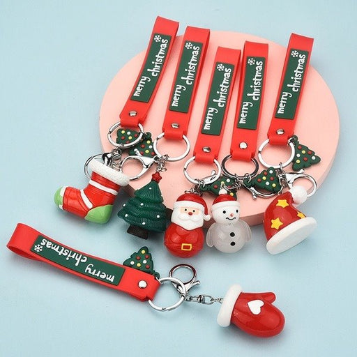 Wholesale Christmas Santa Resin Keychain JDC-KC-WS021 Keychains 围颂 Wholesale Jewelry JoyasDeChina Joyas De China