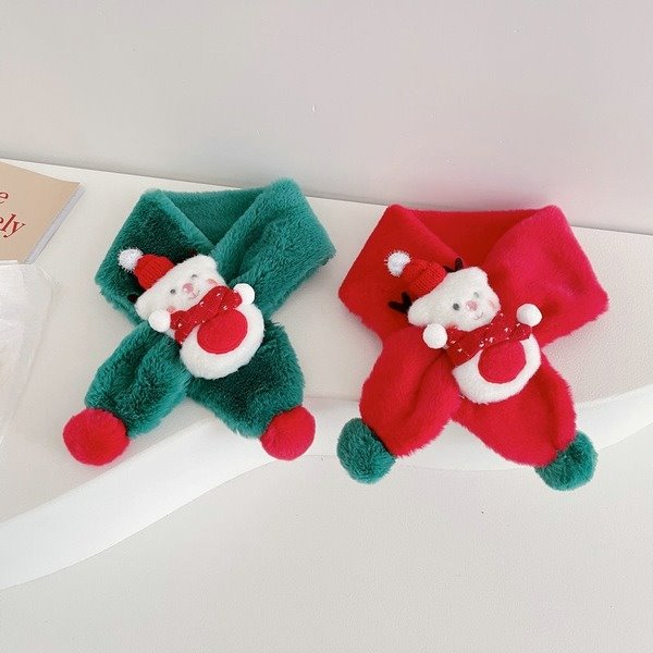 Wholesale Christmas snow Bear Plush children scarf JDC-SC-LH014 scarf 旅禾 Wholesale Jewelry JoyasDeChina Joyas De China